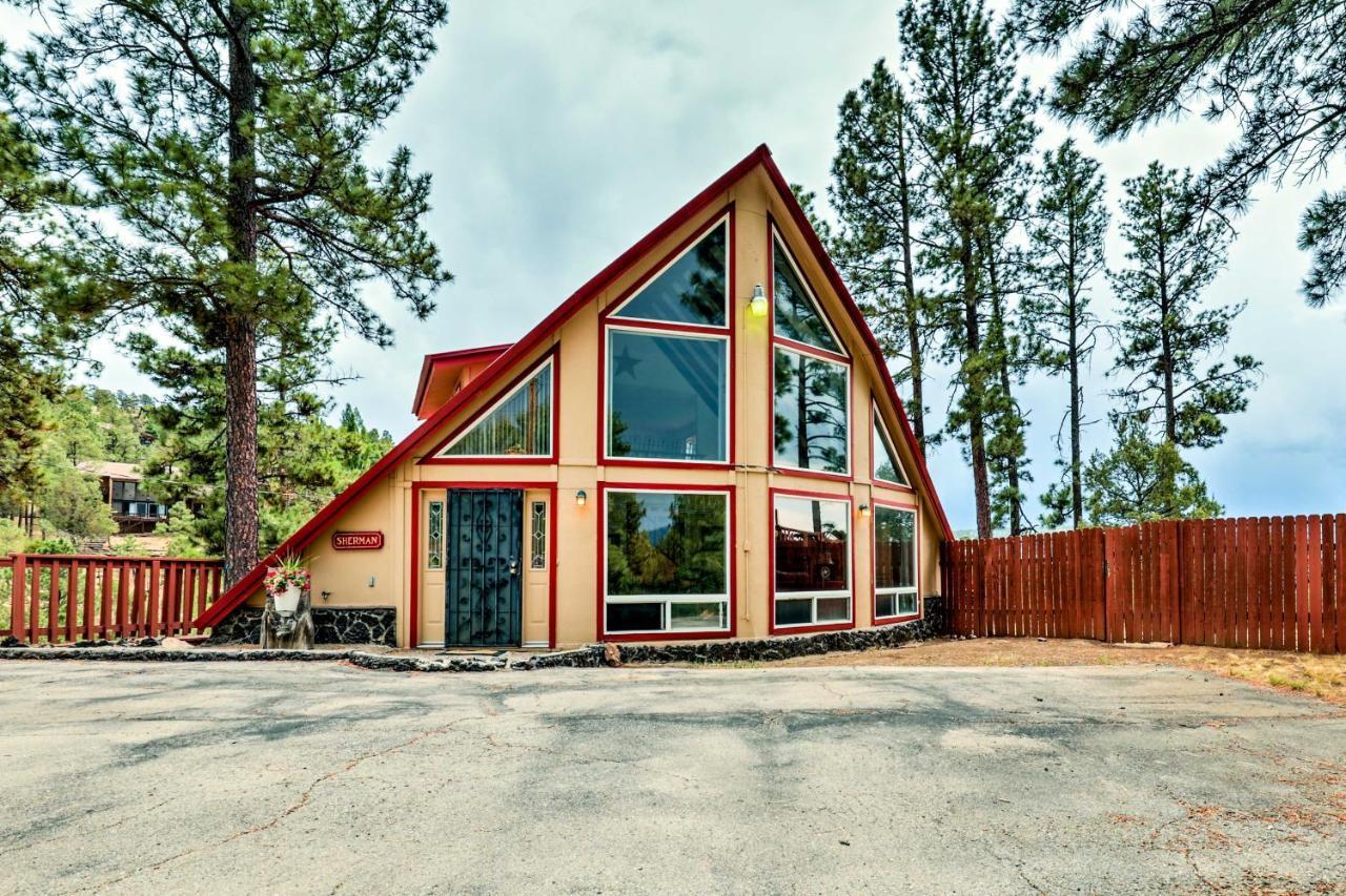 A-Frame Ruidoso Retreat With Deck, Grill And Views! Villa Buitenkant foto