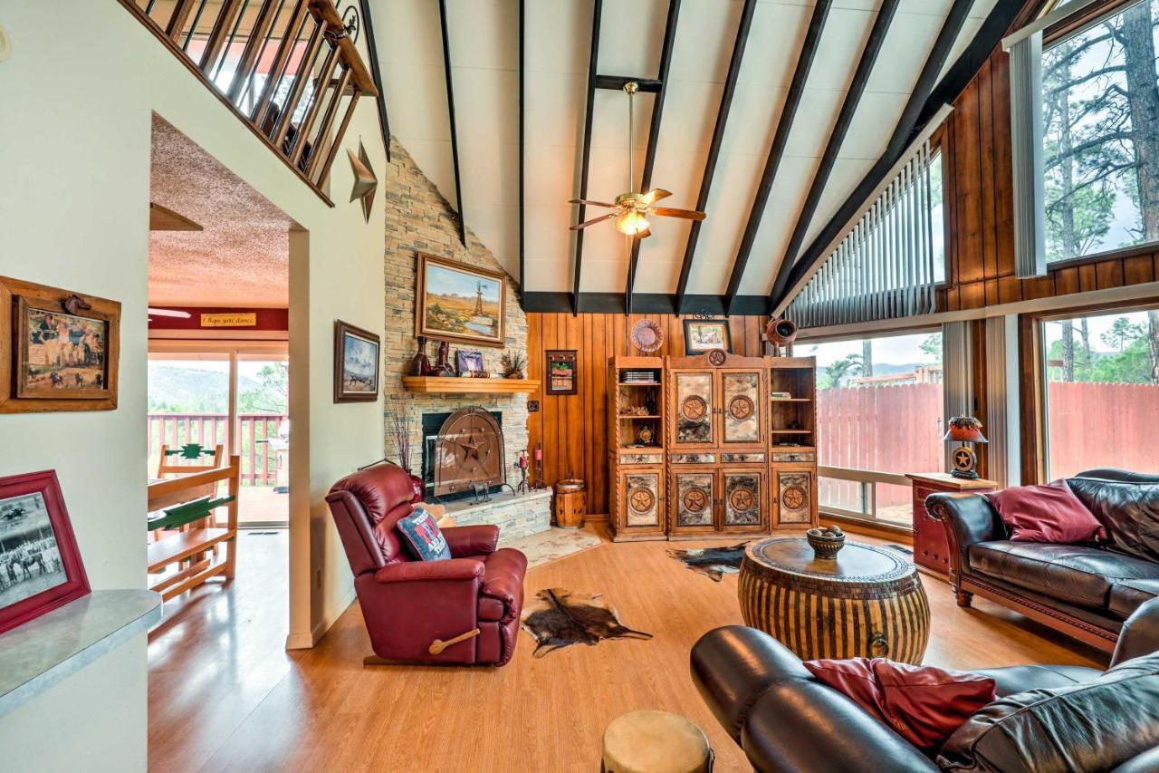 A-Frame Ruidoso Retreat With Deck, Grill And Views! Villa Buitenkant foto