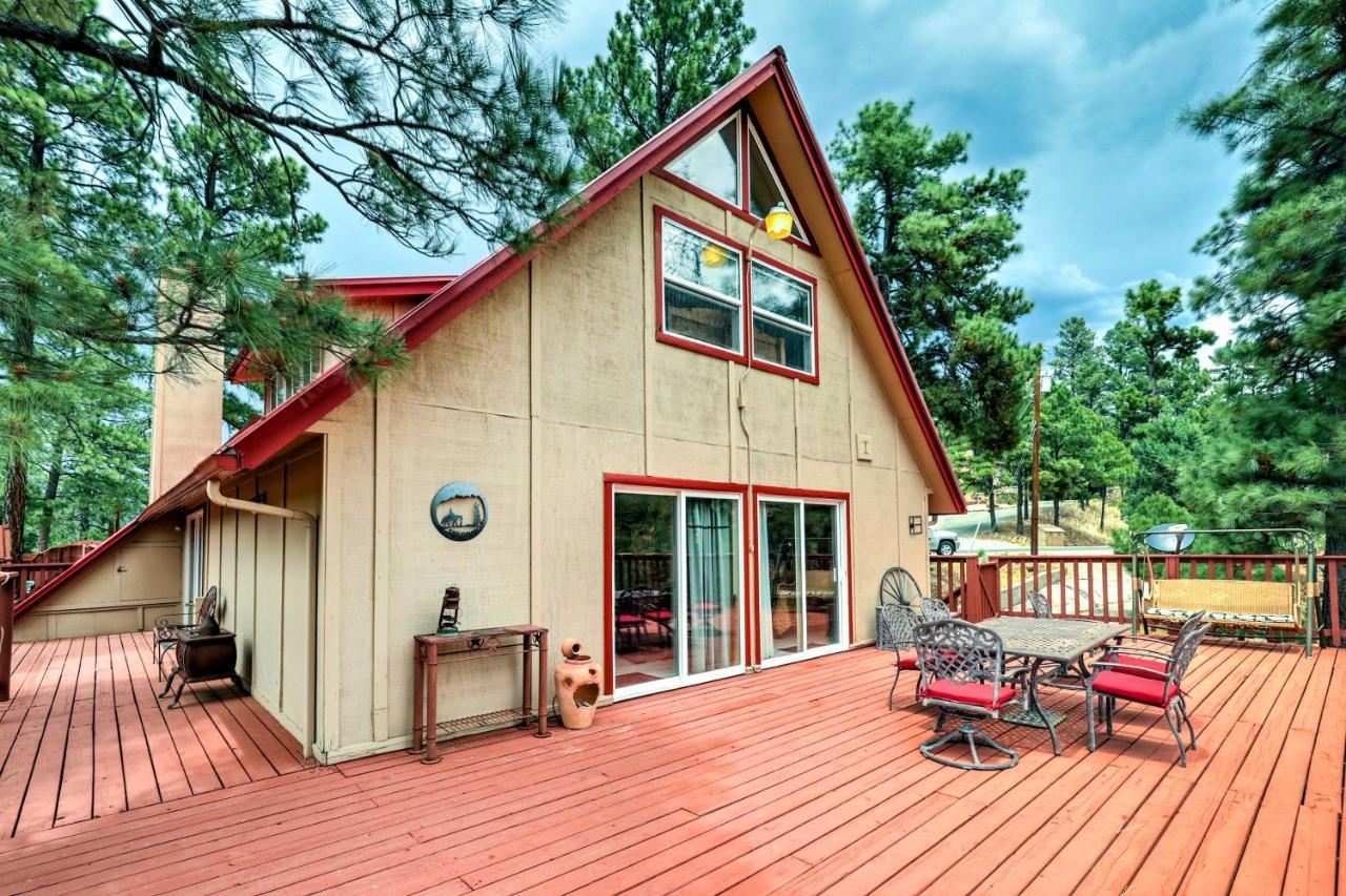 A-Frame Ruidoso Retreat With Deck, Grill And Views! Villa Buitenkant foto